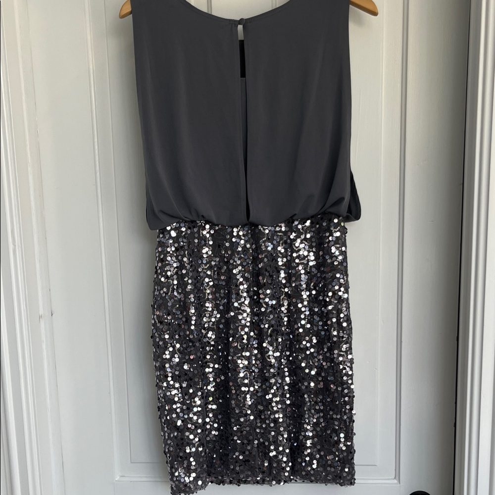 Cynthia Rowley Gray and Silver Sequin Mini Dress - Picture 4 of 4